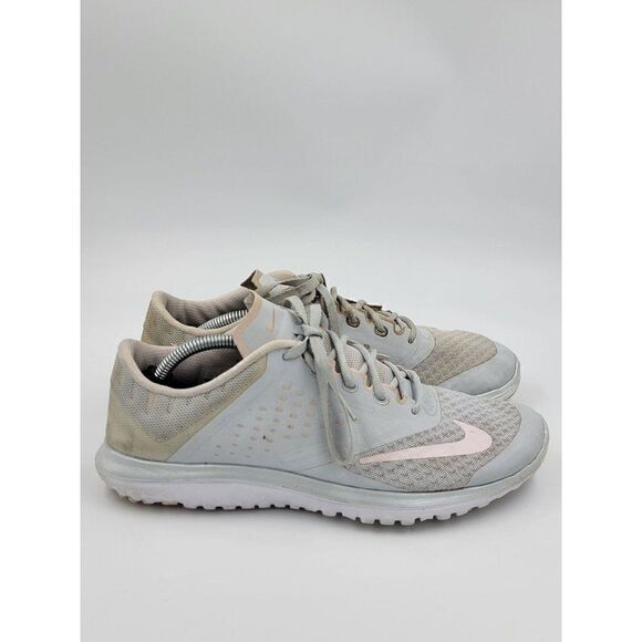 Nike Run 704881-006 Women's Gray Mesh Lace Up Running Sneakers Shoes Size US 8.5 - Picture 1 of 8